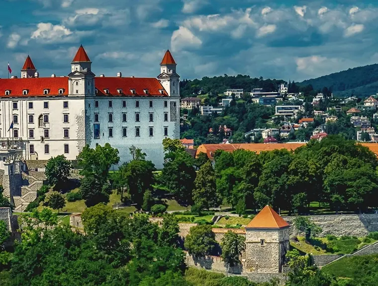 Bratislava Castle on its hill above the old town